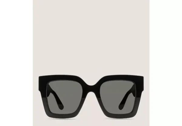 TWO-TONE OVERSIZED SQUARE SUNGLASSES