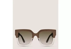 TWO-TONE OVERSIZED SQUARE SUNGLASSES